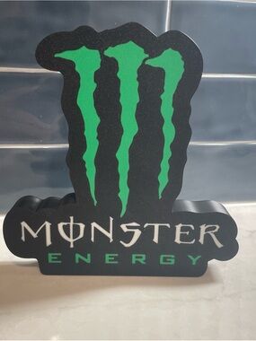 Monster Energy Black & Green Logo Display Sign